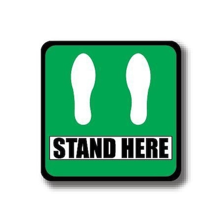 Ergomat 24in SQUARE SIGNS Stand Here DSV-SIGN 576 #2927 -UEN